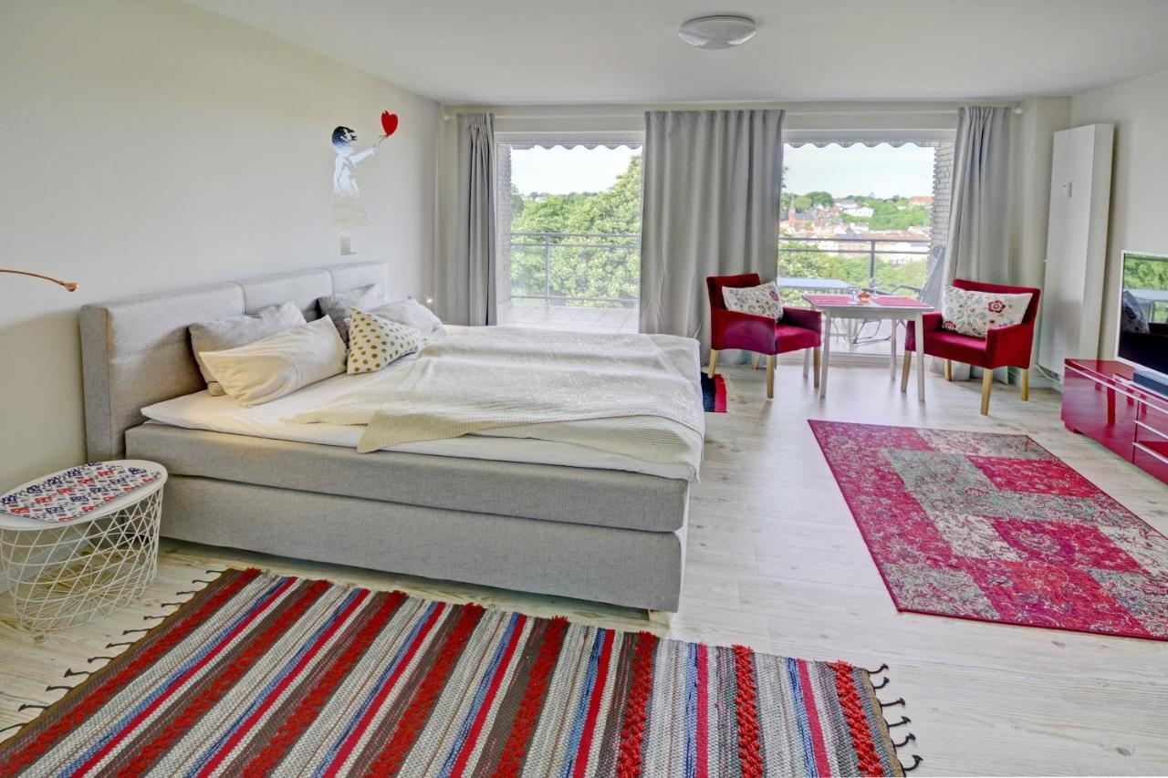 Fewo1846 - Flensview - Komfortables Studioapartment Mit Balkon Und Hafenblick Flensburg Exterior foto